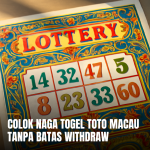 Contoh colok naga togel dengan tiket warna-warni.